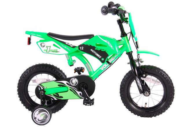 Nu verkrijgbaar Volare Motorbike Kinderfiets - Jongens - 12 inch - Groen - 2 handremmen
