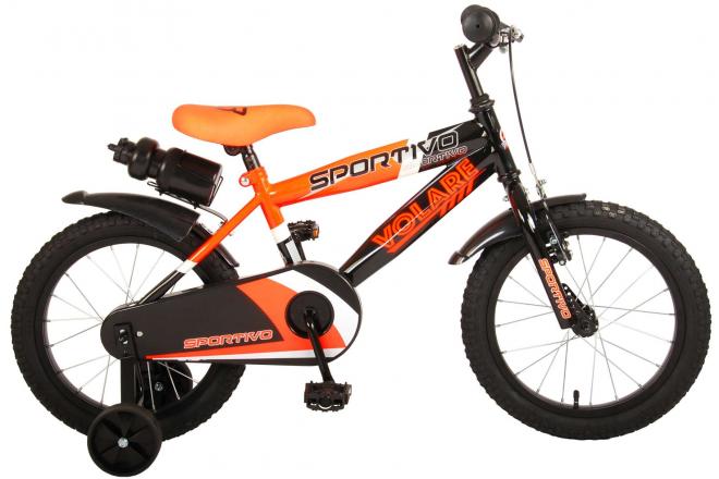 Nu verkrijgbaar Volare Sportivo Kinderfiets - Jongens - 16 inch - Neon Oranje Zwart - 95% afgemonteerd